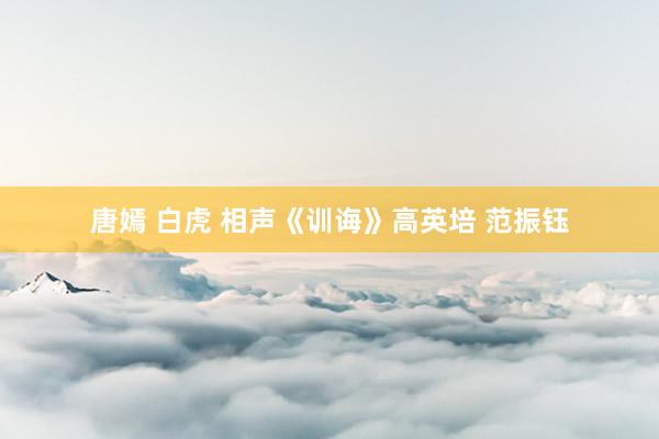 唐嫣 白虎 相声《训诲》高英培 范振钰
